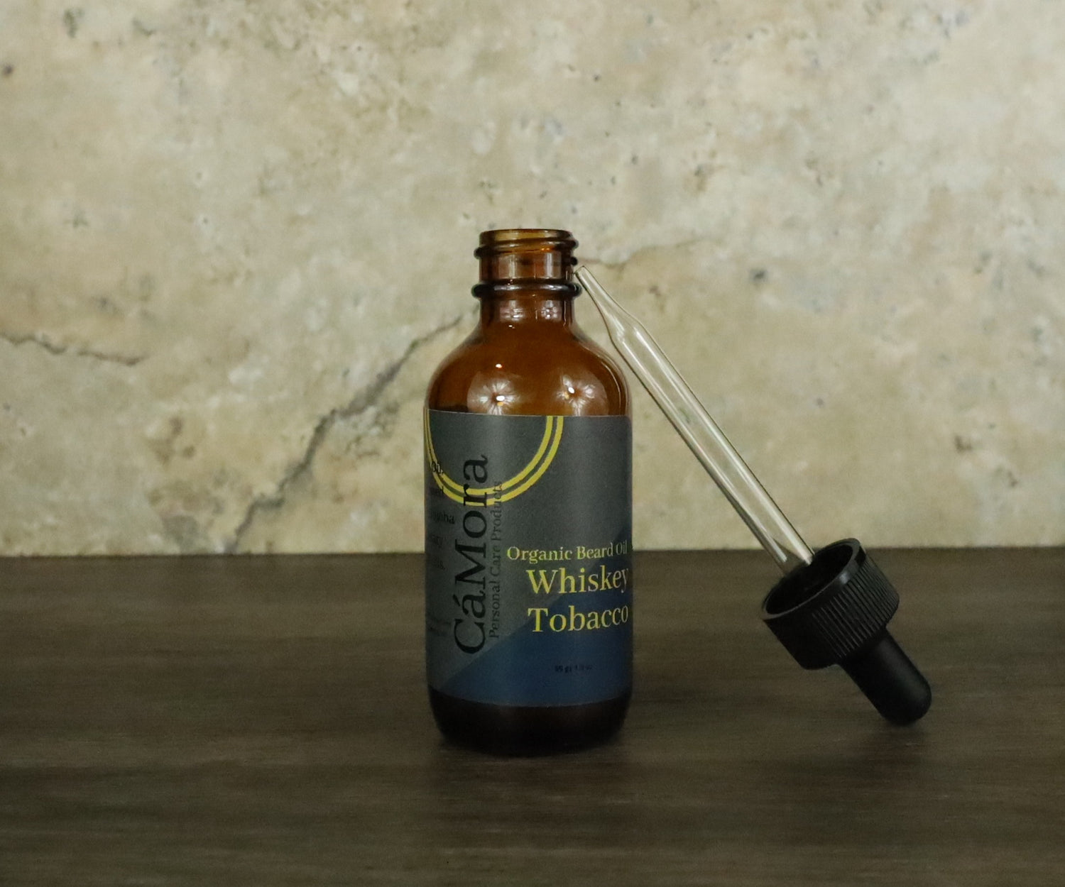 Ca'Mora Whiskey Tobacco Organic Beard Oil with dropper
