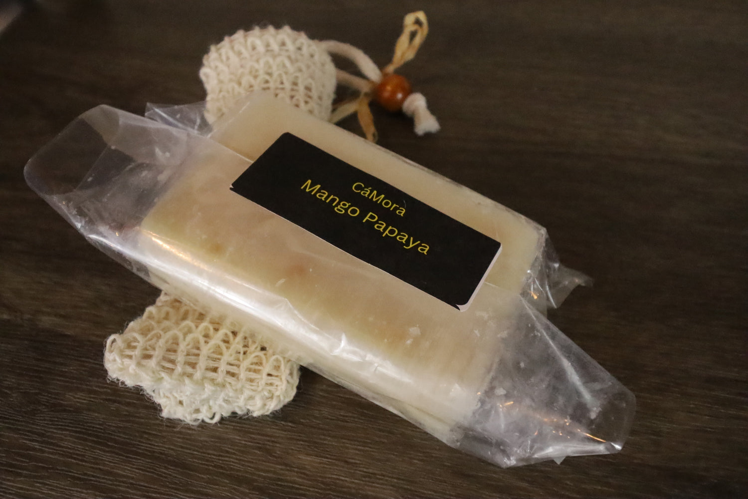 Mango papaya shea butter soap for moisturized skin.