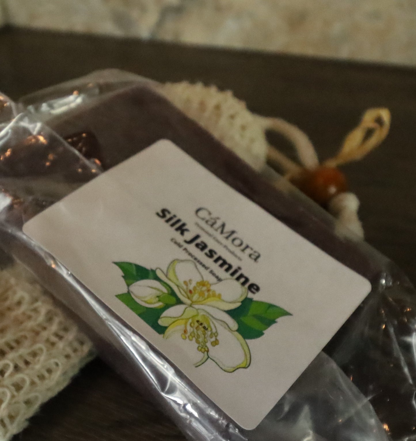 Silk Jasmine shea butter soap for moisturized skin.