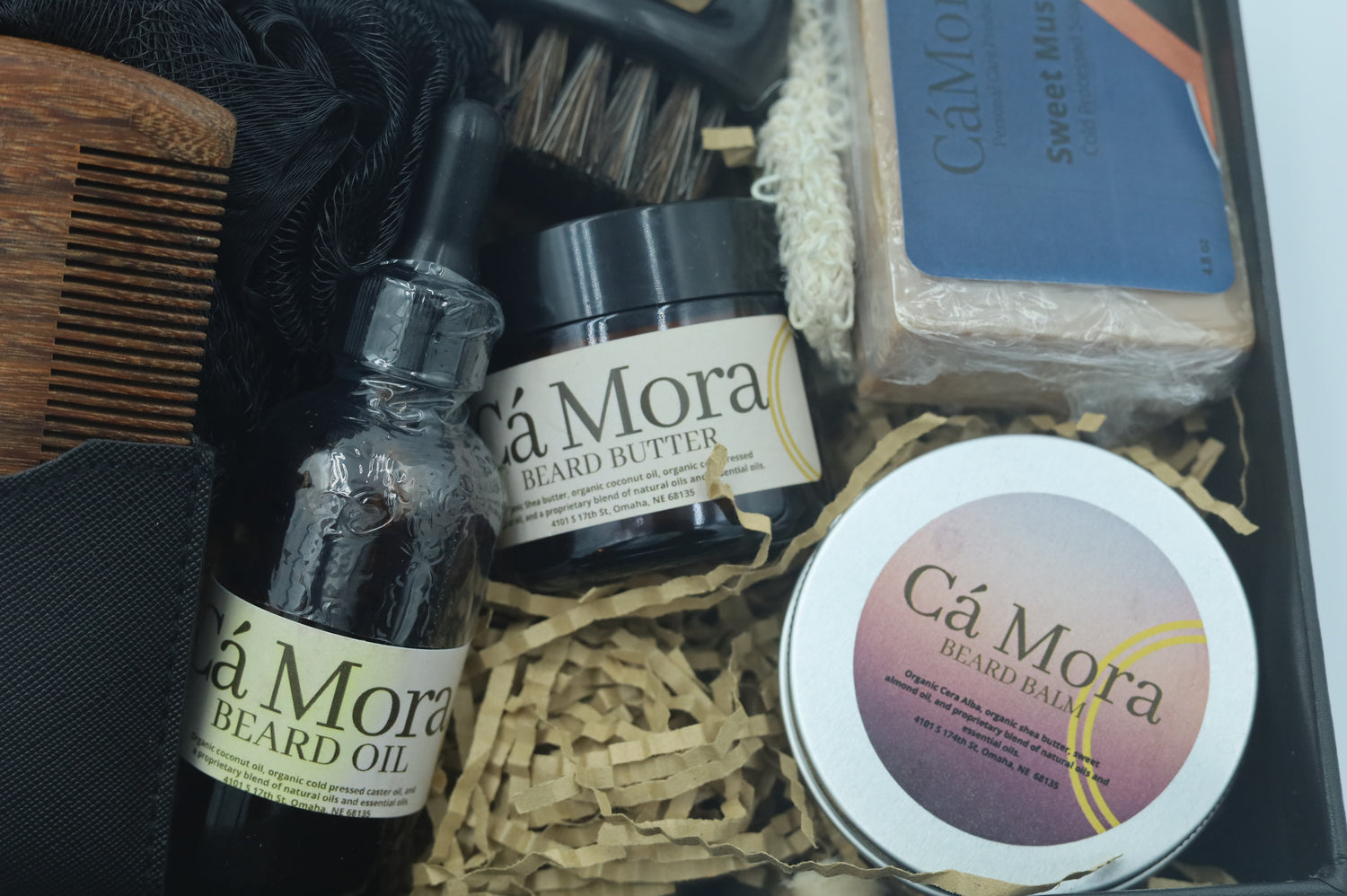 Organic beard care set.