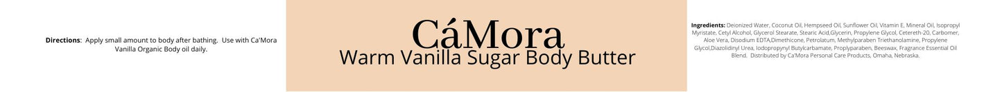 Warm Vanilla Sugar Body Butter Label