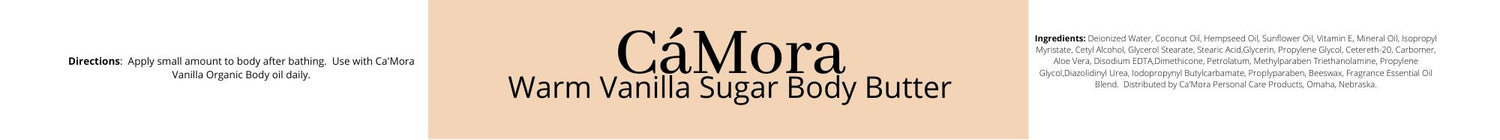 Warm Vanilla Sugar Body Butter Label