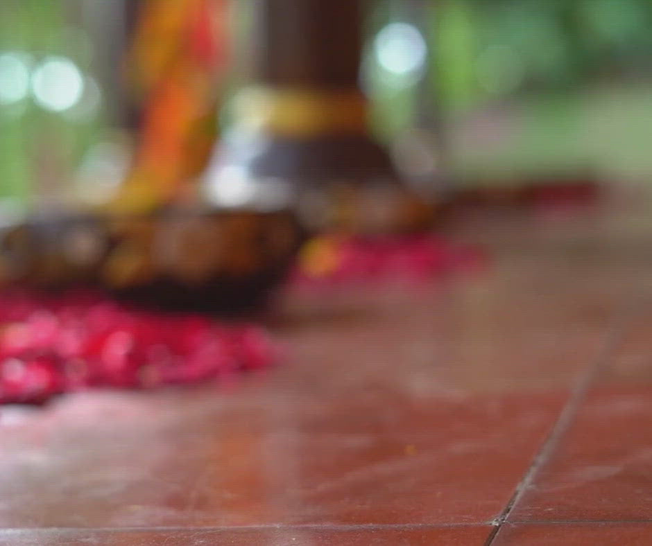 Organic hibiscus flowers infused in the Ca'Mora rose and hibiscus organic body oil..