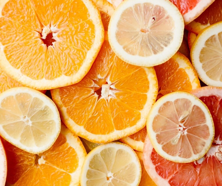 Organic citrus used in the Ca'Mora citrus organic body oil.