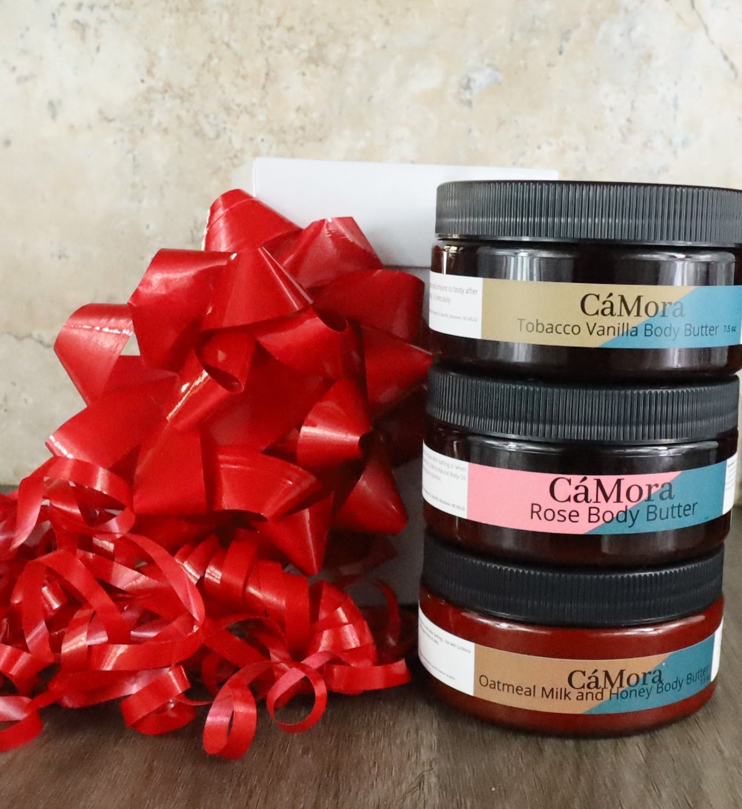 Luxurious body butter, customer picks three from ten scents.