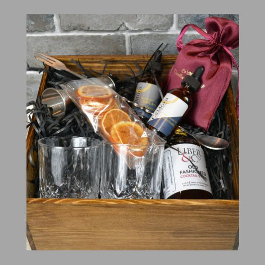 Gift box for men including beard oil