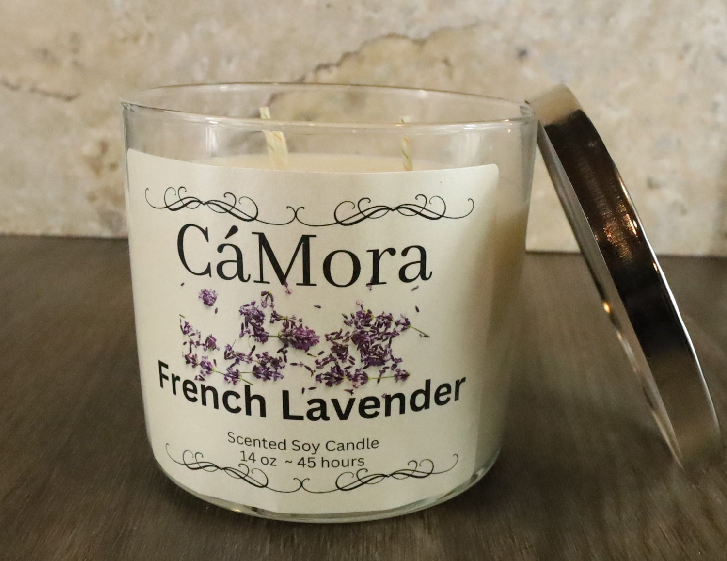 French lavender candle which is part of the Ca'Mora gift box