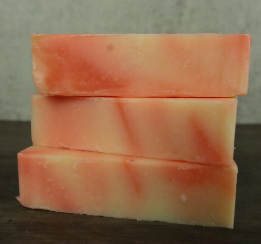 The Ca'Mora Summer Citrus shea butter soap is a triple citrus blast of lime, lemon, and sweet orange.