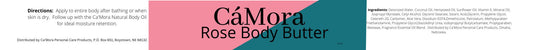 Ca'Mora Rose Body Butter Product Label