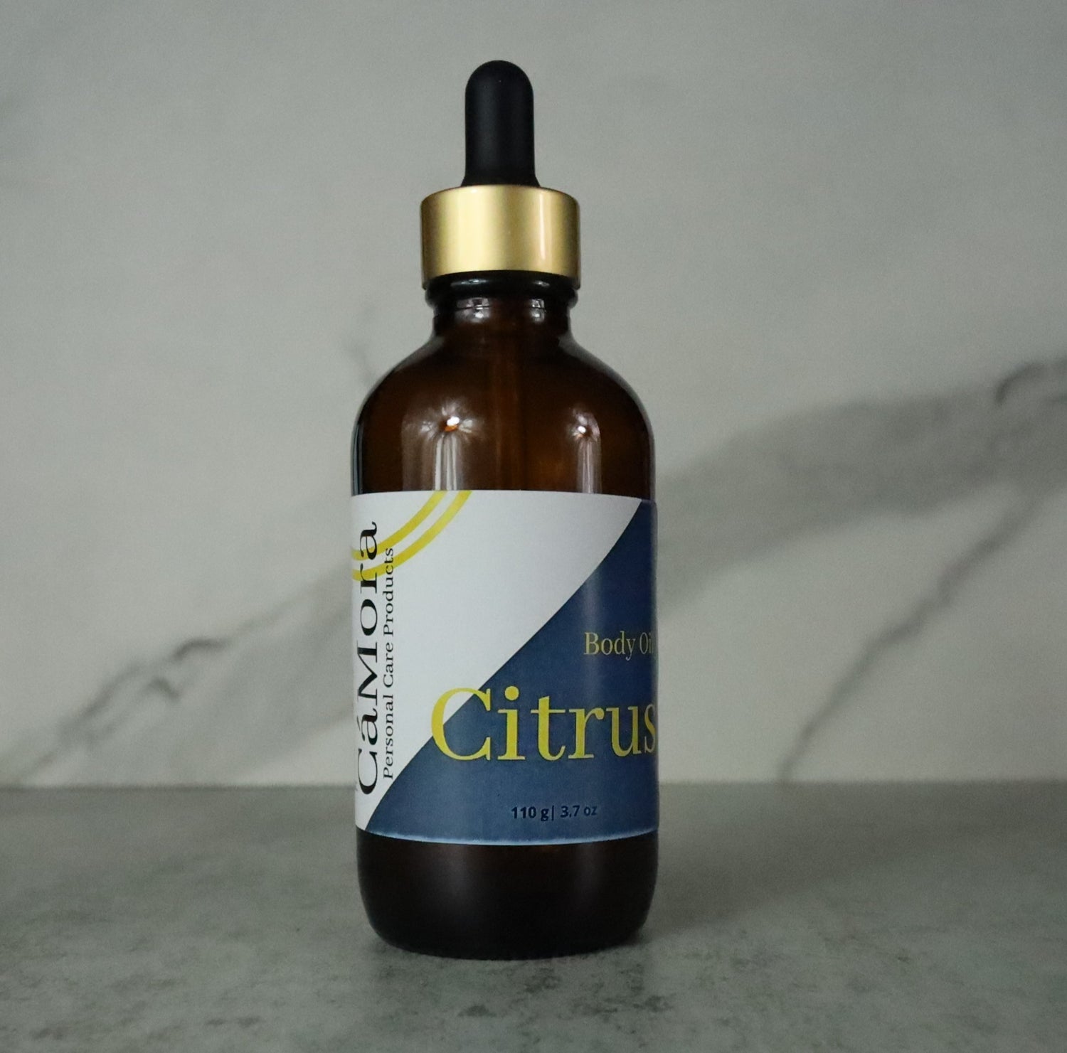 Organic citrus body oil.  4 ounces.  Infused with a proprietary blend of citrus essential oils.
