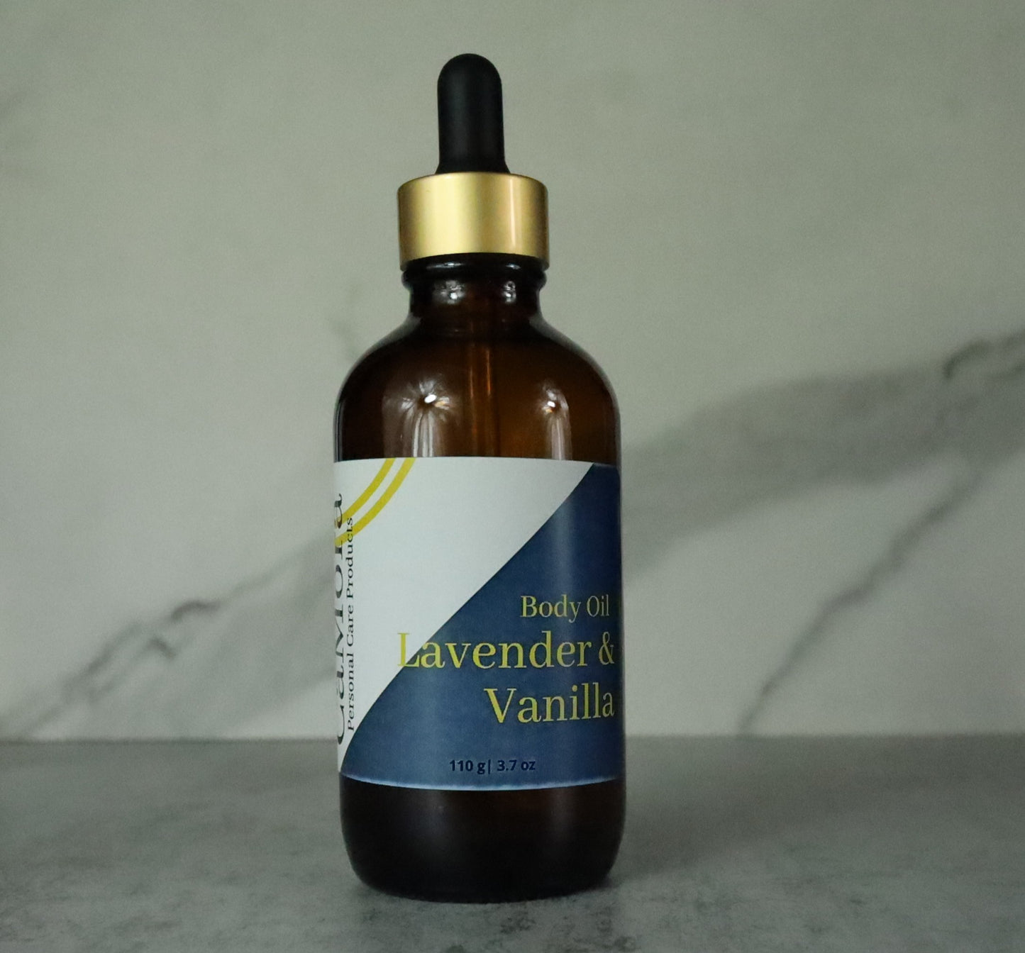Lavender Vanilla organic body oil.  4 ounce bottle.  Infused with organic lavender and vanilla herbs.