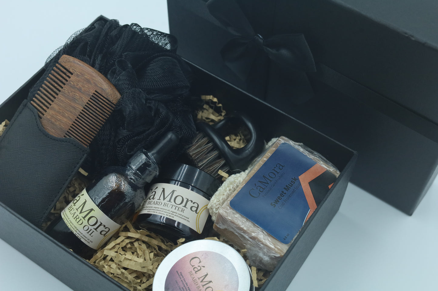 Organic beard care set with beautiful box